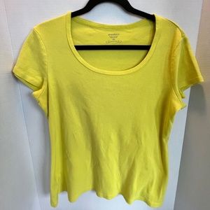 XL Women's Basic Yellow Shirt Dress Barn